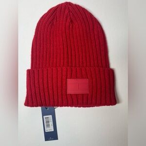 Tommy Hilfiger Men’s One Size Ribbed Cuff Beanie Red